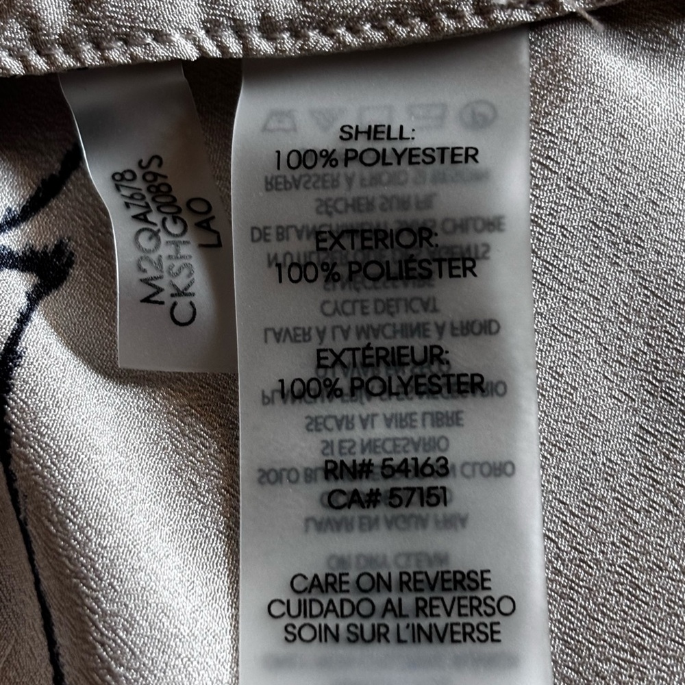 Calvin Klein Tan Floral Blouse - Picture 6 of 6